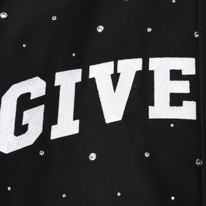 Givenchy ジバンシー リバーシブル コーチジャケット BM013814G1 サイズ46 ラインストーン ブラック クリア 刺繍ロゴ 美品 中古 4a007247