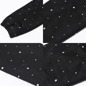 Givenchy ジバンシー リバーシブル コーチジャケット BM013814G1 サイズ46 ラインストーン ブラック クリア 刺繍ロゴ 美品 中古 4a007247