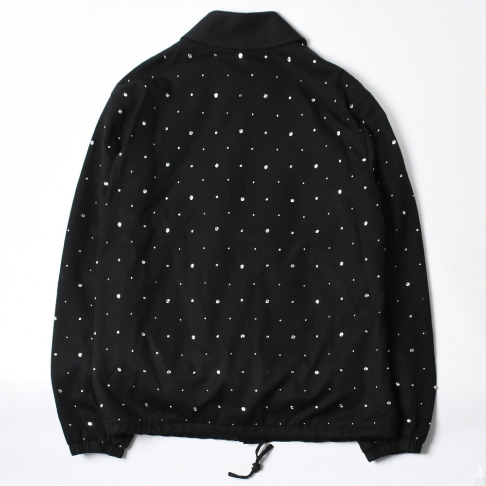 Givenchy ジバンシー リバーシブル コーチジャケット BM013814G1 サイズ46 ラインストーン ブラック クリア 刺繍ロゴ 美品 中古 4a007247