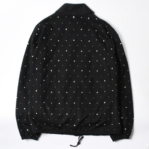 Givenchy ジバンシー リバーシブル コーチジャケット BM013814G1 サイズ46 ラインストーン ブラック クリア 刺繍ロゴ 美品 中古 4a007247