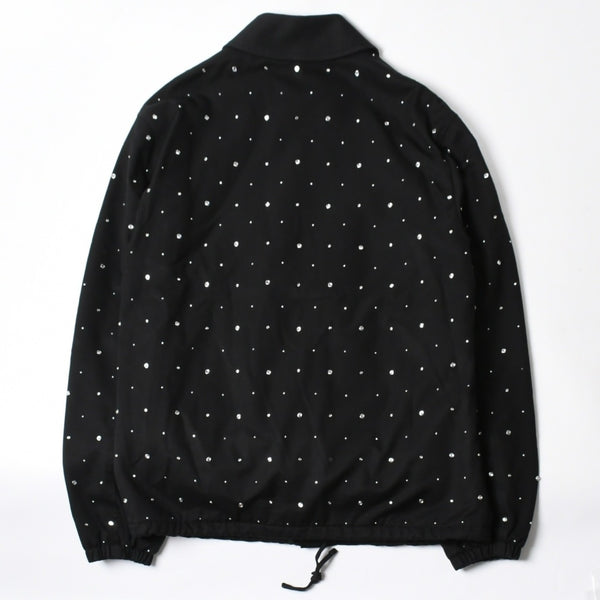 Givenchy ジバンシー リバーシブル コーチジャケット BM013814G1 サイズ46 ラインストーン ブラック クリア 刺繍ロゴ 美品 中古 4a007247