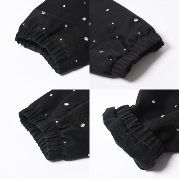 Givenchy ジバンシー リバーシブル コーチジャケット BM013814G1 サイズ46 ラインストーン ブラック クリア 刺繍ロゴ 美品 中古 4a007247