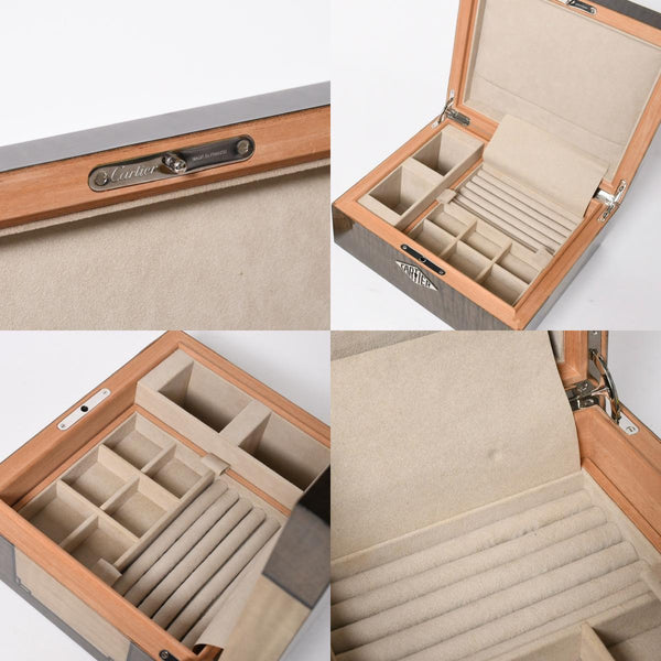 CARTIER カルティエ ジュエリーボックス パンテール パンサー ウッド調 ブラウン ゴールド 美品 中古 4a007225