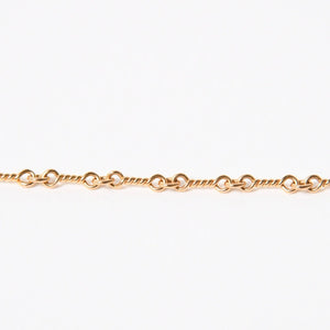 極美品 CHROME HEARTS クロムハーツ 22K セーフティピン ツイストチェーンネックレス 重量11.72g 20インチ ダイヤモンド ゴールド 中古 4a007265