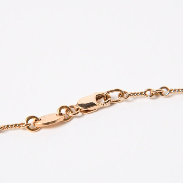 極美品 CHROME HEARTS クロムハーツ 22K セーフティピン ツイストチェーンネックレス 重量11.72g 20インチ ダイヤモンド ゴールド 中古 4a007265