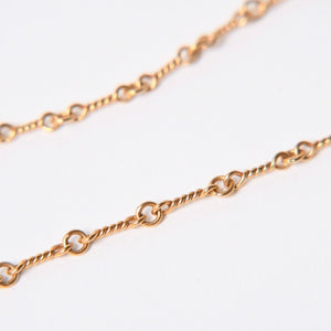極美品 CHROME HEARTS クロムハーツ 22K セーフティピン ツイストチェーンネックレス 重量12.42g 20インチ ダイヤモンド ゴールド 中古 4a007266