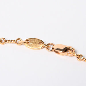 極美品 CHROME HEARTS クロムハーツ 22K セーフティピン ツイストチェーンネックレス 重量12.42g 20インチ ダイヤモンド ゴールド 中古 4a007266