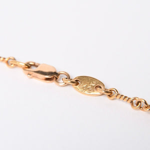 極美品 CHROME HEARTS クロムハーツ 22K セーフティピン ツイストチェーンネックレス 重量12.42g 20インチ ダイヤモンド ゴールド 中古 4a007266