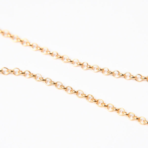 極美品 CHROME HEARTS クロムハーツ 22K 18INCH NKLC CHAIN CHROME 22K 18インチ ネックチェーン クロム ネックレス 重量約9.86g 中古 4a007335