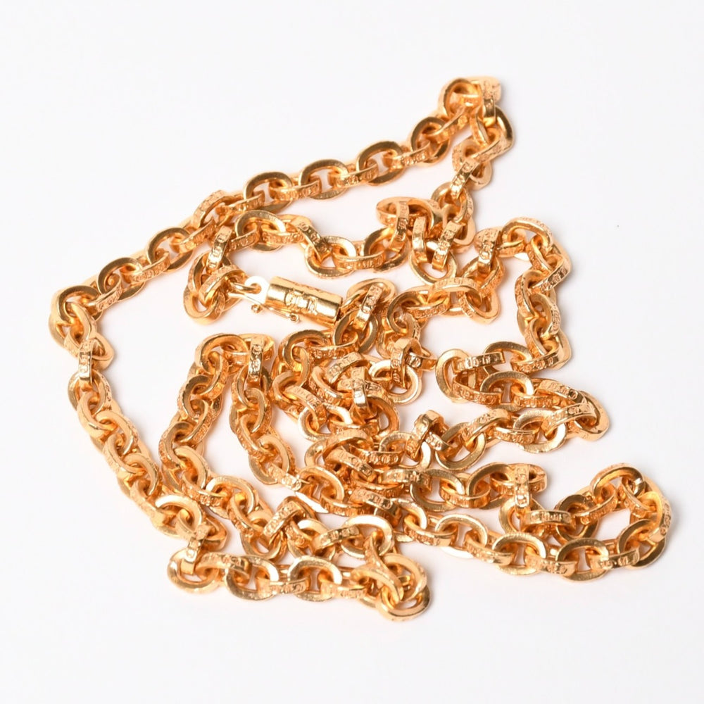 極美品 CHROME HEARTS クロムハーツ PAPER CHAIN 24INCH 22k ペーパーチェーン ネックレス 24インチ 重量約68.0g シルバー925 中古 4a007294