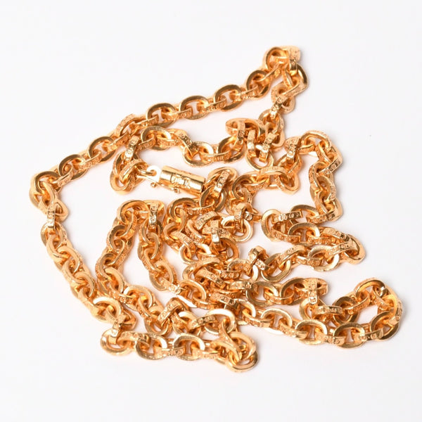 極美品 CHROME HEARTS クロムハーツ PAPER CHAIN 24INCH 22k ペーパーチェーン ネックレス 24インチ 重量約68.0g シルバー925 中古 4a007294