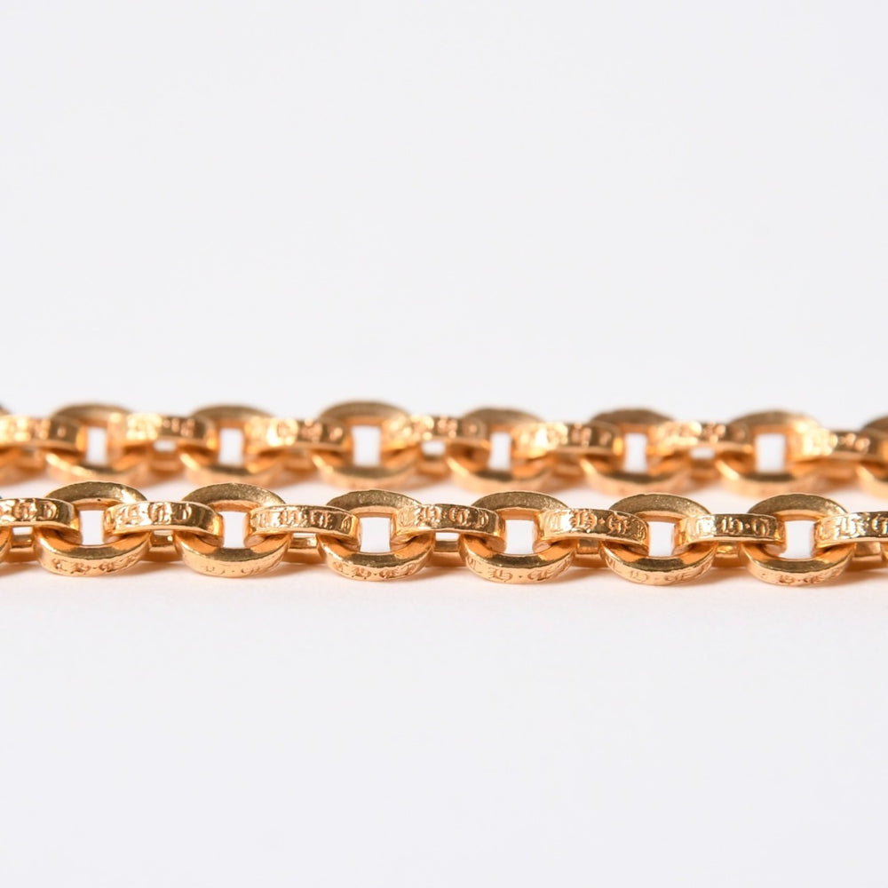 極美品 CHROME HEARTS クロムハーツ PAPER CHAIN 24INCH 22k ペーパーチェーン ネックレス 24インチ 重量約68.0g シルバー925 中古 4a007294