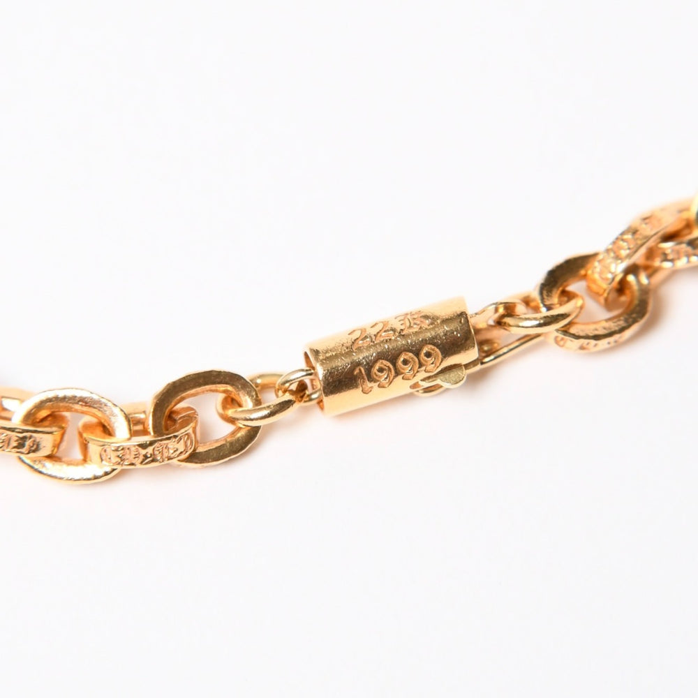極美品 CHROME HEARTS クロムハーツ PAPER CHAIN 24INCH 22k ペーパーチェーン ネックレス 24インチ 重量約68.0g シルバー925 中古 4a007294