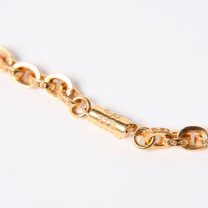 極美品 CHROME HEARTS クロムハーツ PAPER CHAIN 24INCH 22k ペーパーチェーン ネックレス 24インチ 重量約68.0g シルバー925 中古 4a007294