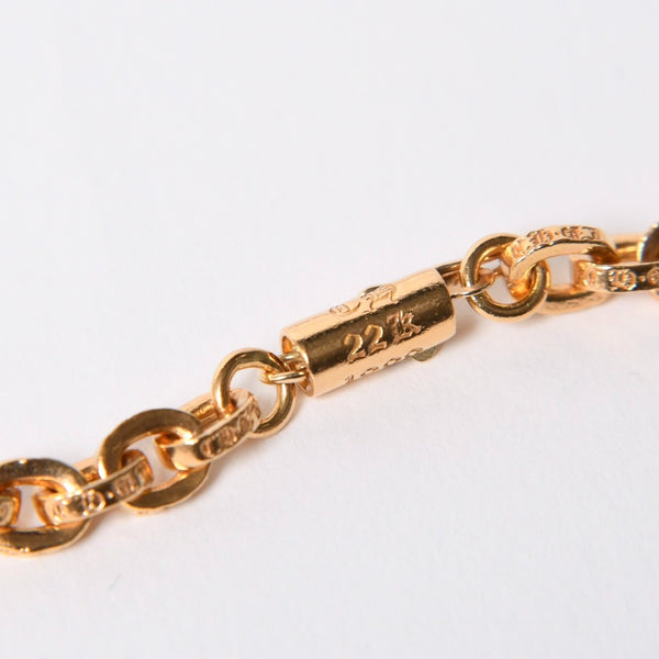 極美品 CHROME HEARTS クロムハーツ PAPER CHAIN 24INCH 22k ペーパーチェーン ネックレス 24インチ 重量約68.0g シルバー925 中古 4a007294