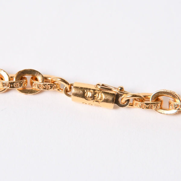 極美品 CHROME HEARTS クロムハーツ PAPER CHAIN 24INCH 22k ペーパーチェーン ネックレス 24インチ 重量約68.0g シルバー925 中古 4a007294