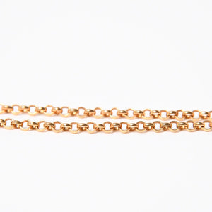 極美品 CHROME HEARTS クロムハーツ 22K HEARTS ロゴバーネックレス 重量9.34g 16インチ ゴールド アクセサリー 中古 4a007268