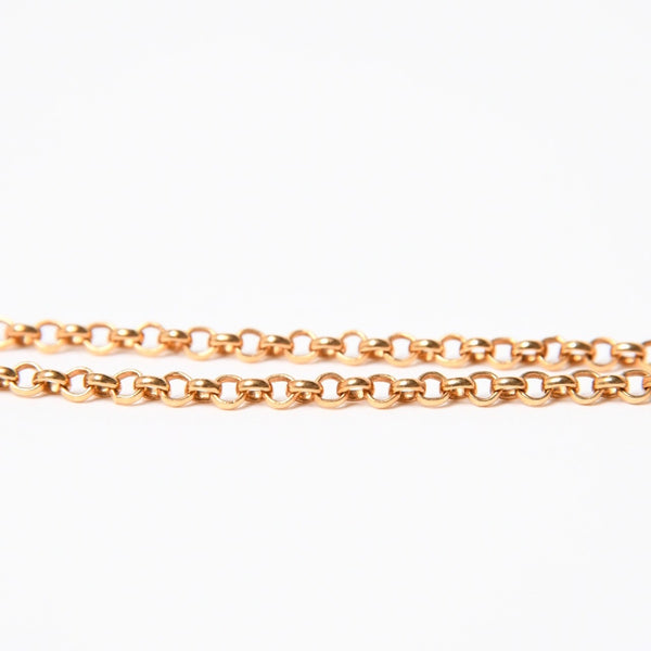 極美品 CHROME HEARTS クロムハーツ 22K HEARTS ロゴバーネックレス 重量9.34g 16インチ ゴールド アクセサリー 中古 4a007268