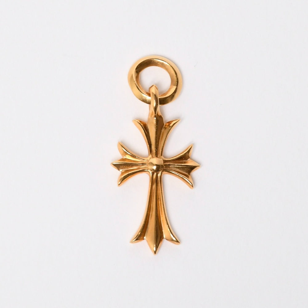 極美品 CHROME HEARTS クロムハーツ CH TINY CROSS タイニーE クロス チャーム アフター 1D 22K 5.2g 中古 4a007336