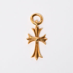 極美品 CHROME HEARTS クロムハーツ CH TINY CROSS タイニーE クロス チャーム アフター 1D 22K 5.2g 中古 4a007336