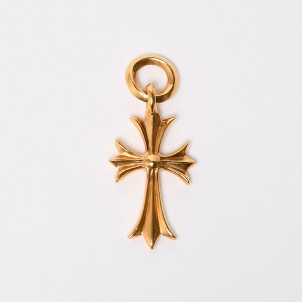 極美品 CHROME HEARTS クロムハーツ CH TINY CROSS タイニーE クロス チャーム アフター 1D 22K 5.2g 中古 4a007336