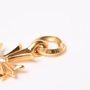 極美品 CHROME HEARTS クロムハーツ CH TINY CROSS タイニーE クロス チャーム アフター 1D 22K 5.2g 中古 4a007336