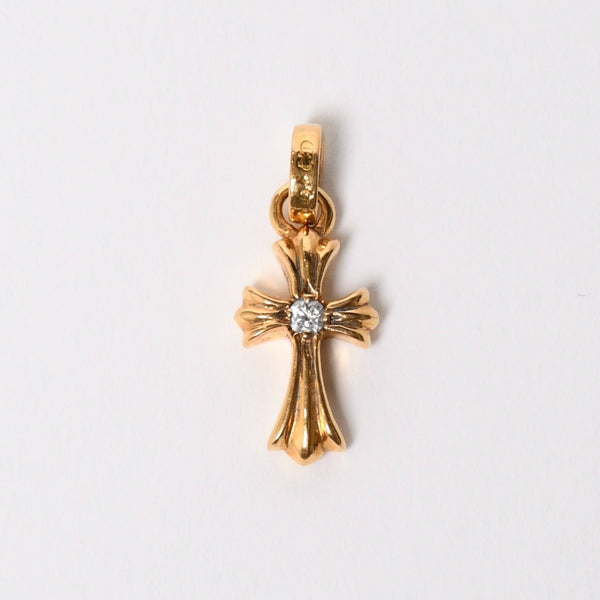 CHROME HEARTS クロムハーツ 22k CHクロス ベビーファット チャーム トップ 重量約3.58g ゴールド ダイヤモンド 2004 22k刻印 美品 中古 4a007282