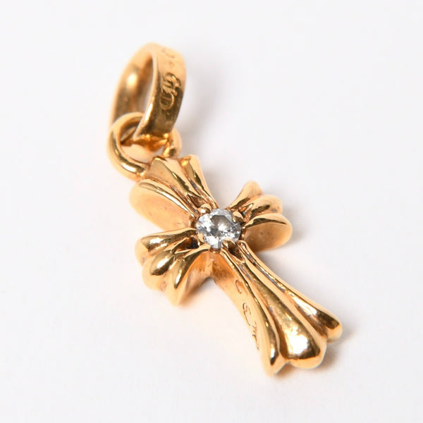 CHROME HEARTS クロムハーツ 22k CHクロス ベビーファット チャーム トップ 重量約3.58g ゴールド ダイヤモンド 2004 22k刻印 美品 中古 4a007282
