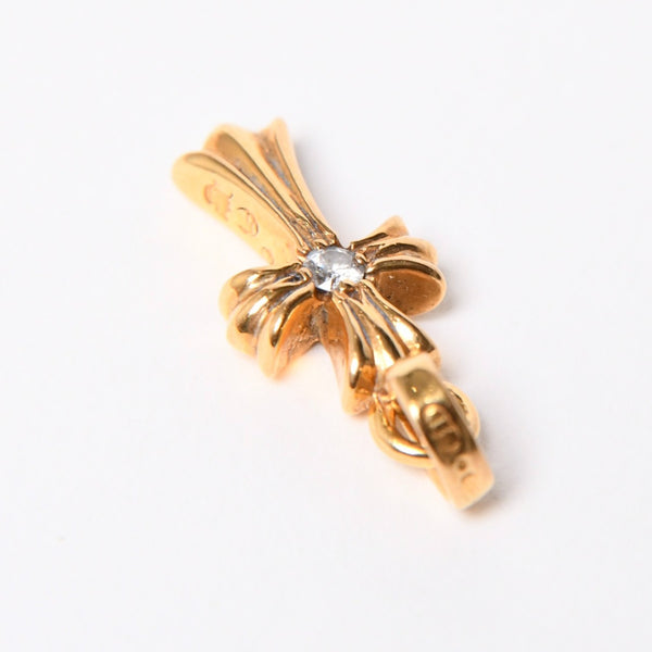 CHROME HEARTS クロムハーツ 22k CHクロス ベビーファット チャーム トップ 重量約3.58g ゴールド ダイヤモンド 2004 22k刻印 美品 中古 4a007282