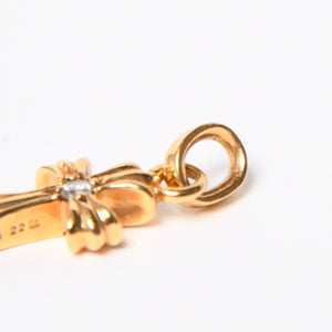 CHROME HEARTS クロムハーツ 22k CHクロス ベビーファット チャーム トップ 重量約3.58g ゴールド ダイヤモンド 2004 22k刻印 美品 中古 4a007282