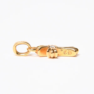 CHROME HEARTS クロムハーツ 22k CHクロス ベビーファット チャーム トップ 重量約3.58g ゴールド ダイヤモンド 2004 22k刻印 美品 中古 4a007282