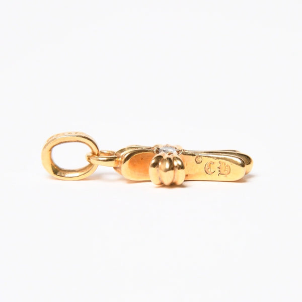 CHROME HEARTS クロムハーツ 22k CHクロス ベビーファット チャーム トップ 重量約3.58g ゴールド ダイヤモンド 2004 22k刻印 美品 中古 4a007282
