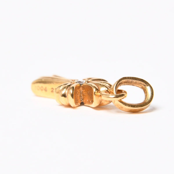 CHROME HEARTS クロムハーツ 22k CHクロス ベビーファット チャーム トップ 重量約3.58g ゴールド ダイヤモンド 2004 22k刻印 美品 中古 4a007282