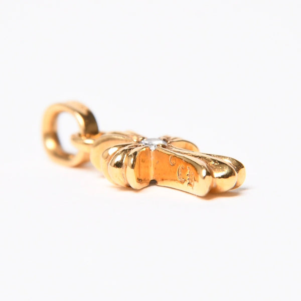 CHROME HEARTS クロムハーツ 22k CHクロス ベビーファット チャーム トップ 重量約3.58g ゴールド ダイヤモンド 2004 22k刻印 美品 中古 4a007282