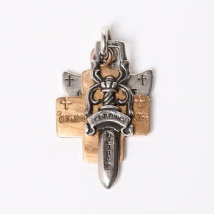 CHROME HEARTS クロムハーツ 22k 3 TRINKETS スリートリンケッツ ペンダント チャーム 重量約30,3g .925刻印 22k シルバー925 美品 中古 4a007274