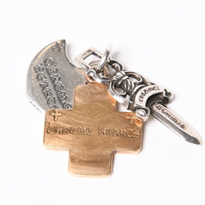 CHROME HEARTS クロムハーツ 22k 3 TRINKETS スリートリンケッツ ペンダント チャーム 重量約30,3g .925刻印 22k シルバー925 美品 中古 4a007274