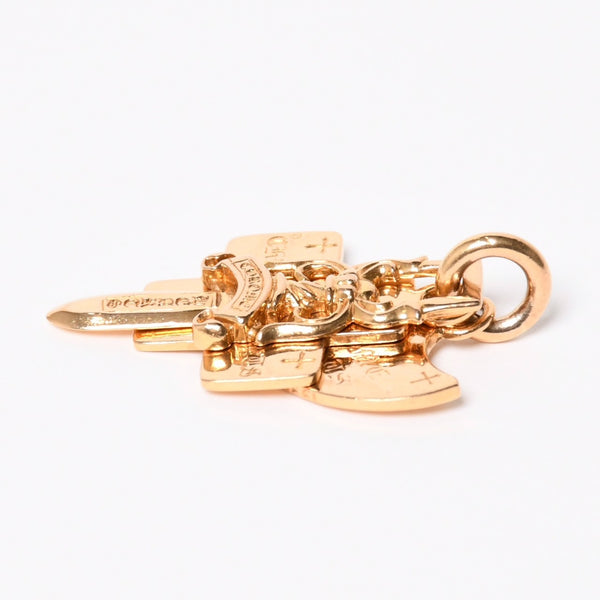 CHROME HEARTS クロムハーツ 22K 3 TRINKETS 22K 3トリンケッツ チャーム ペンダントトップ 重量約33.75g 美品 中古 4a007273