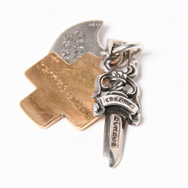 CHROME HEARTS クロムハーツ 22k 3 TRINKETS スリートリンケッツ ペンダント チャーム 重量約30,3g .925刻印 22k シルバー925 美品 中古 4a007274