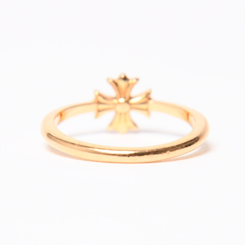 極美品 CHROME HEARTS クロムハーツ 指輪 リング 22K バブルガム CHプラス 1ダイヤモンド ゴールド 重量約2.5g サイズ7号 中古 4a007261