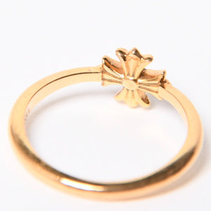 極美品 CHROME HEARTS クロムハーツ 指輪 リング 22K バブルガム CHプラス 1ダイヤモンド ゴールド 重量約2.5g サイズ7号 中古 4a007261