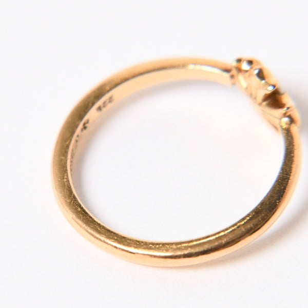 極美品 CHROME HEARTS クロムハーツ 指輪 リング 22K バブルガム CHプラス 1ダイヤモンド ゴールド 重量約2.5g サイズ7号 中古 4a007261