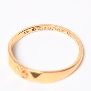 CHROME HEARTS クロムハーツ 指輪 リング 22K バブルガム ピラミッド CHプラス ゴールド 重量約3.06g サイズ16.5号 美品 中古 4a007272
