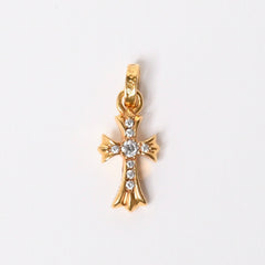 CHROME HEARTS クロムハーツ 22k CHクロス ベビーファット チャーム ペンダントトップ 重量約3.13g ゴールド ダイヤモンド 2004 22k刻印 美品 中古 4a007280