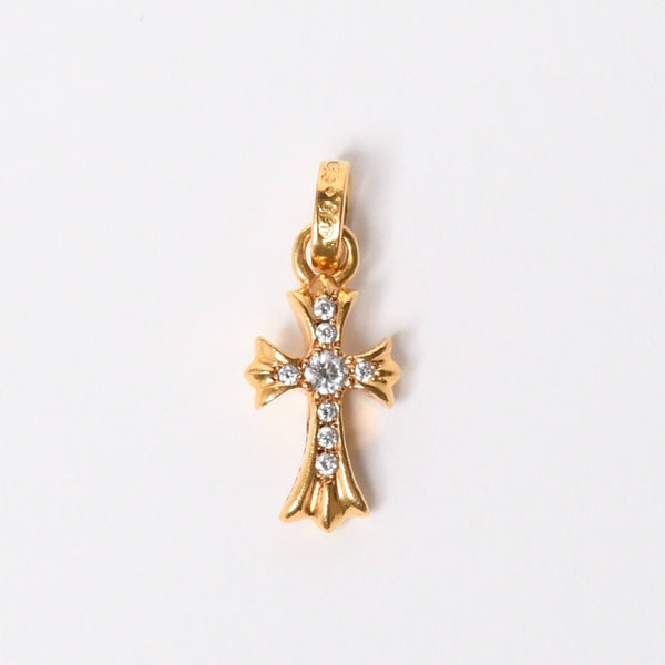 CHROME HEARTS クロムハーツ 22k CHクロス ベビーファット チャーム ペンダントトップ 重量約3.13g ゴールド ダイヤモンド 2004 22k刻印 美品 中古 4a007280