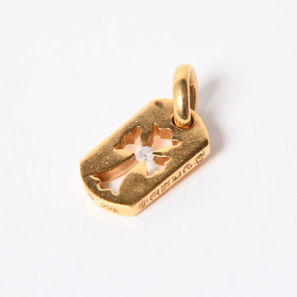 極美品 CHROME HEARTS クロムハーツ D TAG SML CO CRS 1P カットアウトクロス ドッグタグ スモール ペンダントトップ 22K 重量約4.8 美品 中古 4a007330