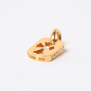 極美品 CHROME HEARTS クロムハーツ D TAG SML CO CRS 1P カットアウトクロス ドッグタグ スモール ペンダントトップ 22K 重量約4.8 美品 中古 4a007330