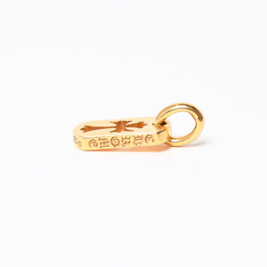 極美品 CHROME HEARTS クロムハーツ D TAG SML CO CRS 1P カットアウトクロス ドッグタグ スモール ペンダントトップ 22K 重量約4.8 美品 中古 4a007330