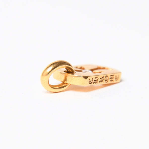 極美品 CHROME HEARTS クロムハーツ D TAG SML CO CRS 1P カットアウトクロス ドッグタグ スモール ペンダントトップ 22K 重量約4.8 美品 中古 4a007330
