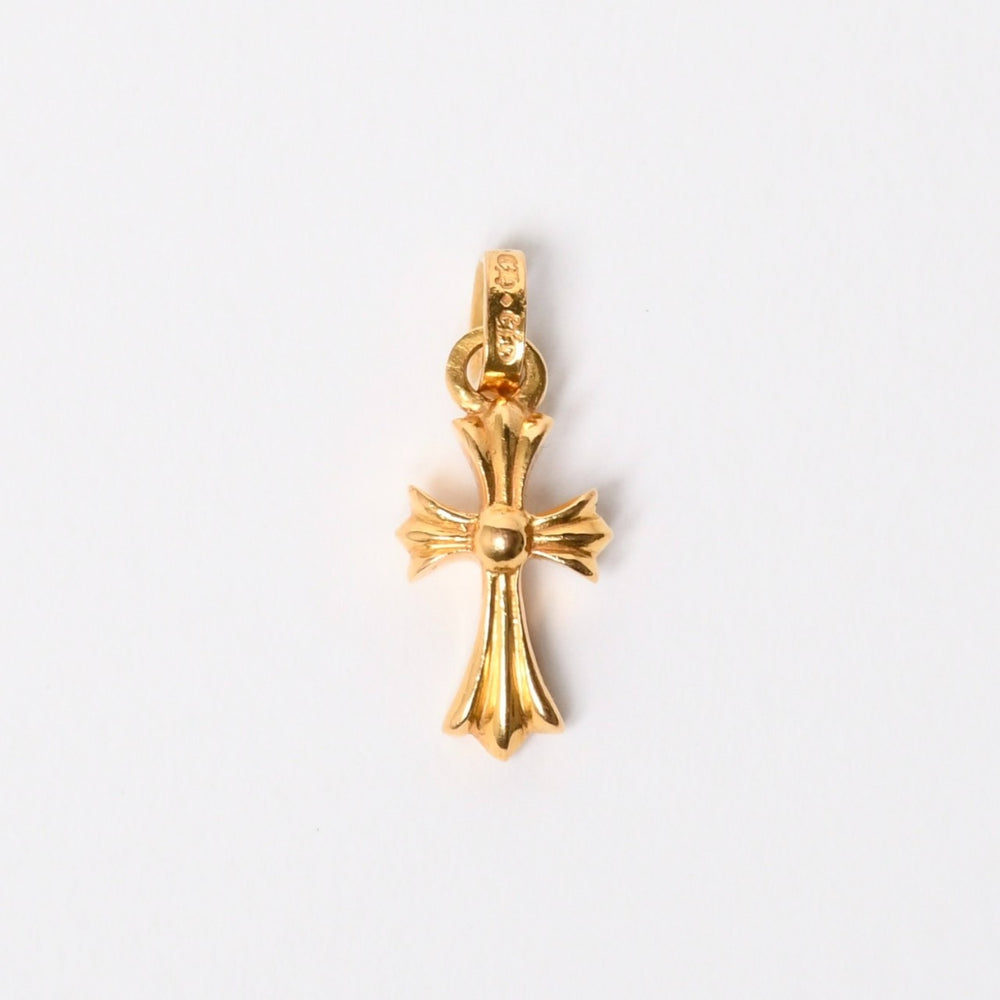 極美品 CHROME HEARTS クロムハーツ 22k CHクロス ベビーファット チャーム ペンダントトップ 重量約4.08g ゴールド 2004 22k刻印 中古 4a007278