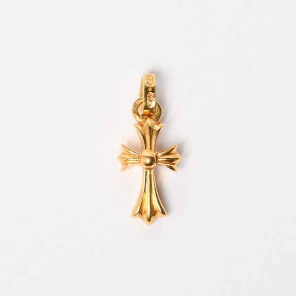 極美品 CHROME HEARTS クロムハーツ 22k CHクロス ベビーファット チャーム ペンダントトップ 重量約4.08g ゴールド 2004 22k刻印 中古 4a007278